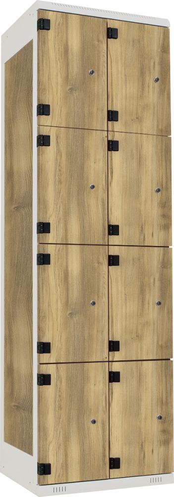 TRITON šatníková skriňa s 8 boxmi kov-lamino T1970, šedá - dub Baroque Gold