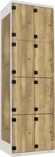 TRITON šatníková skriňa s 8 boxmi kov-lamino T1970, šedá - dub Baroque Gold