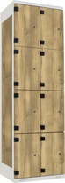 TRITON šatníková skriňa s 8 boxmi kov-lamino T1970, šedá - dub Baroque Gold