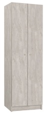 Šatníková skriňa lamino 2-dverová T1970, dekor betón