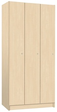 Šatníková skriňa lamino 3-dverová T1970, dekor breza