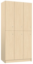 Šatníková skriňa lamino so 6 boxmi T1970, dekor breza