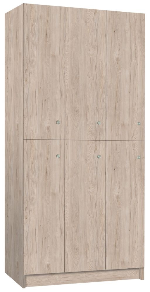 TRITON šatníková skriňa lamino so 6 boxmi T1970, dekor orech Light Rockrord