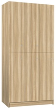Šatníková skriňa lamino so 6 boxmi T1970, dekor jaseň Blonde Surfside