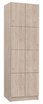 TRITON šatníková skriňa lamino s 8 boxmi T1970, dekor orech Light Rockrord