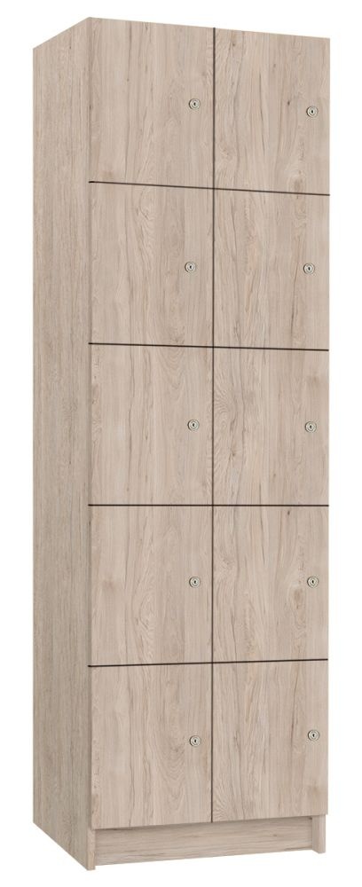 TRITON šatníková skriňa lamino s 10 boxmi T1970, dekor orech Light Rockrord