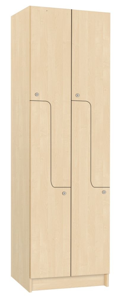 TRITON šatníková skriňa lamino so 4 boxmi a dverami v tvare Z T1970, dekor breza