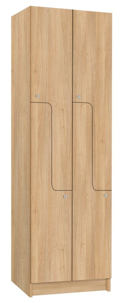 TRITON šatníková skriňa lamino so 4 boxmi a dverami v tvare Z T1970, dekor dub Nagano