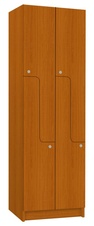 Šatníková skriňa lamino so 4 boxmi a dverami v tvare Z T1970, dekor čerešňa