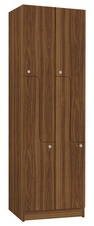 Šatníková skriňa lamino so 4 boxmi a dverami v tvare Z T1970, dekor orech