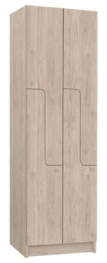 TRITON šatníková skriňa lamino so 4 boxmi a dverami v tvare Z T1970, dekor orech Light Rockrord