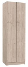Šatníková skriňa lamino so 4 boxmi a dverami v tvare Z T1970, dekor orech Light Rockrord