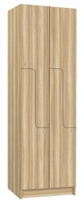 TRITON šatníková skriňa lamino so 4 boxmi a dverami v tvare Z T1970, dekor jaseň Blonde Surfside