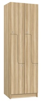 TRITON šatníková skriňa lamino so 4 boxmi a dverami v tvare Z T1970, dekor jaseň Blonde Surfside