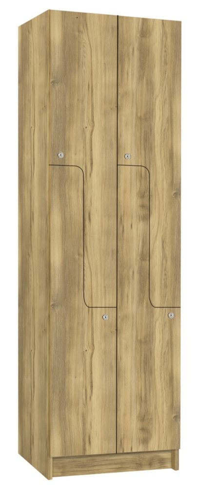 TRITON šatníková skriňa lamino so 4 boxmi a dverami v tvare Z T1970, dekor dub Baroque Gold