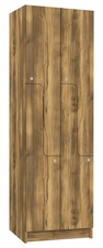 Šatníková skriňa lamino so 4 boxmi a dverami v tvare Z T1970, dekor dub Baroque Amber