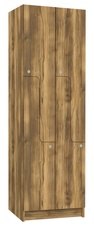 TRITON šatníková skriňa lamino so 4 boxmi a dverami v tvare Z T1970, dekor dub Baroque Amber