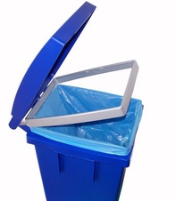 Nádoba na triedený odpad 80l, mobilná, modrá