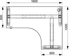 HOBIS trigon elektr.staviteľný stôl stand.ovlad. - MST 2 60 L, orech - 3