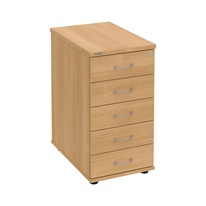 HOBIS kontajner K 35 C P, 5 zásuviek, roky pozdĺž, 60 cm, dub