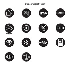 Outdoor digitálny totem s monitorom Samsung 55", čierny - 4