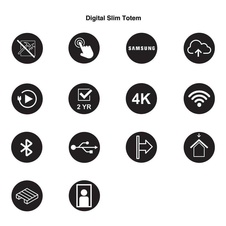 Digitálny tenký totem s monitorom Samsung 65", čierny, dotyková fólia - 5
