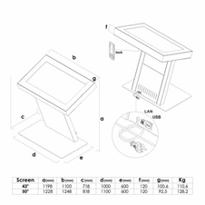 Digitálny kiosk 43" čierny, s monitorom, dotyková fólia - 3
