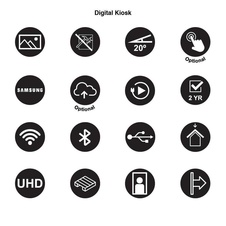 Digitálny kiosk 43" čierny, s monitorom, dotyková fólia - 4