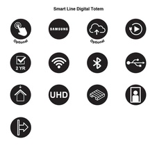 Digitálny totem Smart Line 55" biely, s monitorom - 2