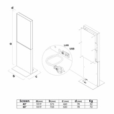 Digitálny totem Smart Line 55" čierny, s monitorom - 7
