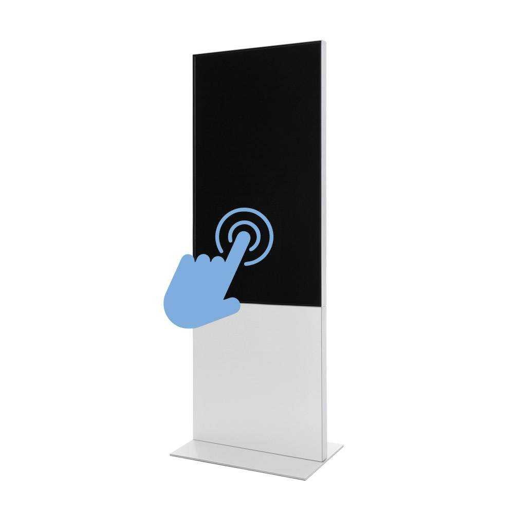 Digitálny totem Smart Line 55" biely, s monitorom, dotyková fólie