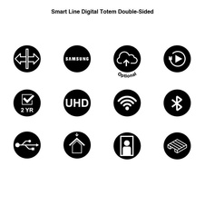 Digitálny totem Smart Line Obojstranný s monitorom Samsung 50", biela - 6