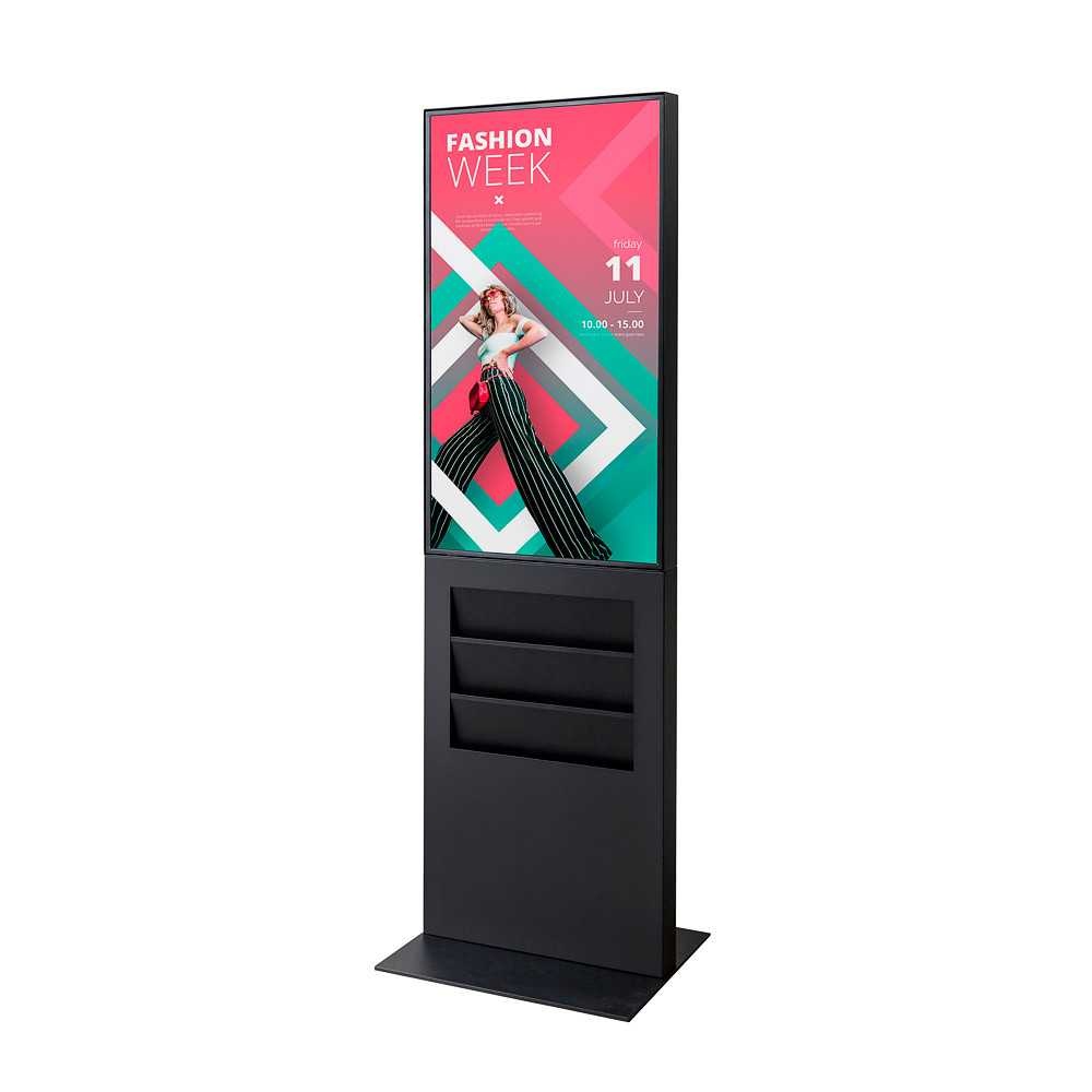 Digitálny totem Smart Line 43" s vreckom 6xA4, čierna