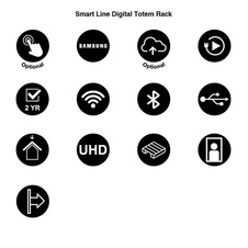 Digitálny totem Smart Line 43" s vreckom 6xA4, čierna - 8