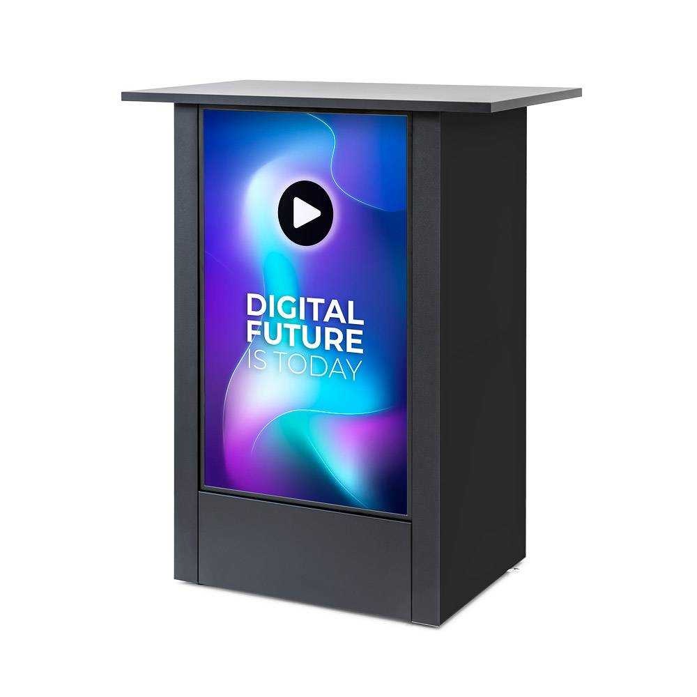 Digitálny promostolík Futuro s monitorom Samsung 32" na výšku, čierna