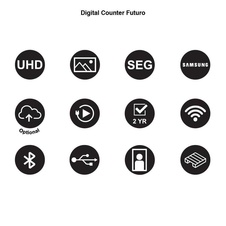 Digitálny promostolík Futuro s monitorom Samsung QM55B na šírku, čierna - 6