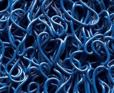 Bazénová rohož v rolke SPAGHETTY 1x10 m modrá - 2