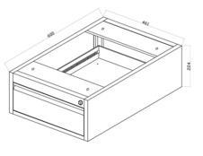 Pojazdný montážny stôl 150x80 cm s 2 kontajnermi Z1, buková preglejka - 3