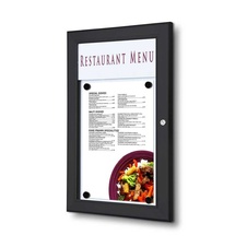 Vonkajšia MENU vitrína 1x A4, čierna