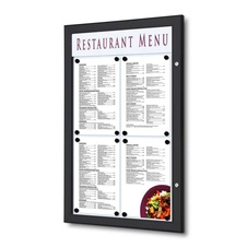 Vonkajšia MENU vitrína 4x A4, čierna