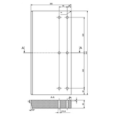 Gumový brit na snehovú radlicu 520x250x50 mm - 1