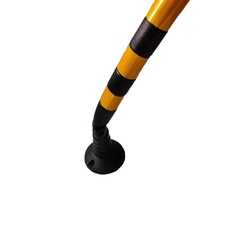 Gumový dopravný stĺpik s tvarovou pamäťou 77 cm, čierno-žltý - 1