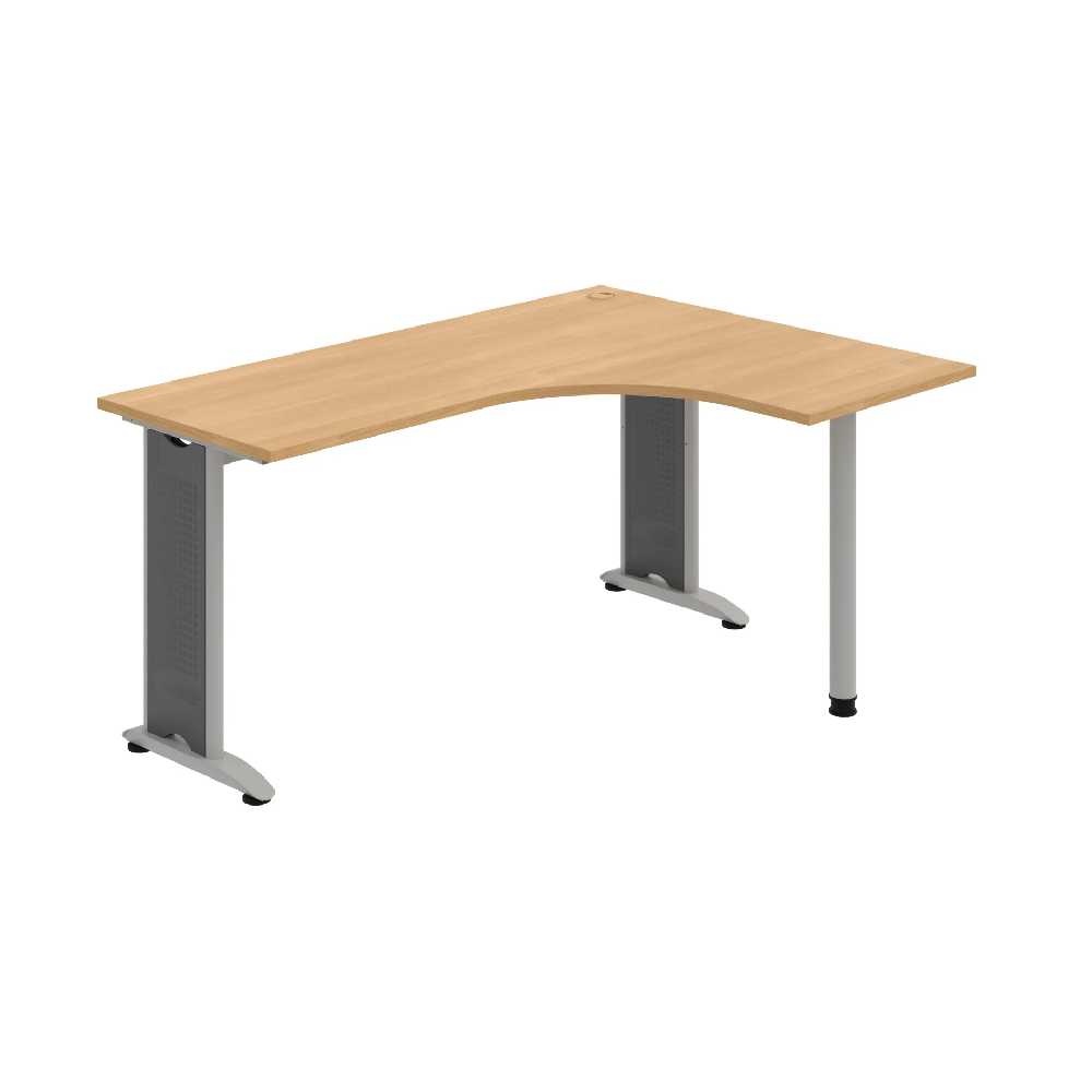 HOBIS kancelársky stôl pracovný tvarový, ergo ľavý - FE 60 L, dub