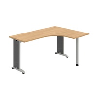 HOBIS kancelársky stôl pracovný tvarový, ergo ľavý - FE 60 L, dub
