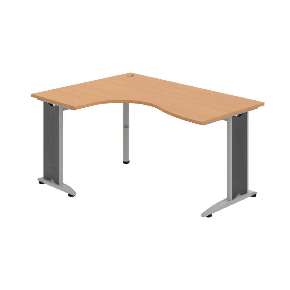 HOBIS kancelársky stôl pracovný tvarový, ergo pravý - FE 2005 P, buk