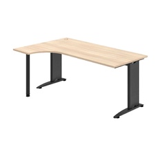 HOBIS kancelársky stôl pracovný tvarový, ergo pravý - FE 1800 P, agát - 1