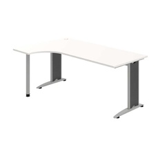 HOBIS kancelársky stôl pracovný tvarový, ergo pravý - FE 1800 P, biela