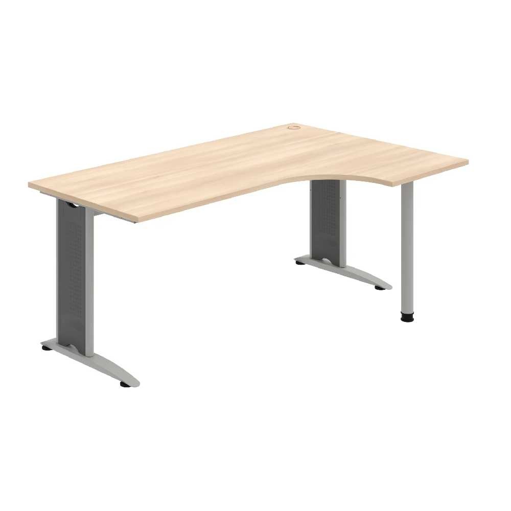 HOBIS kancelársky stôl pracovný tvarový, ergo ľavý - FE 1800 60 L, agát
