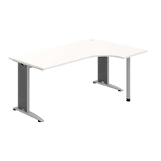 HOBIS kancelársky stôl pracovný tvarový, ergo ľavý - FE 1800 60 L, biela