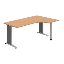 HOBIS kancelársky stôl pracovný tvarový, ergo ľavý - FE 1800 60 L, buk